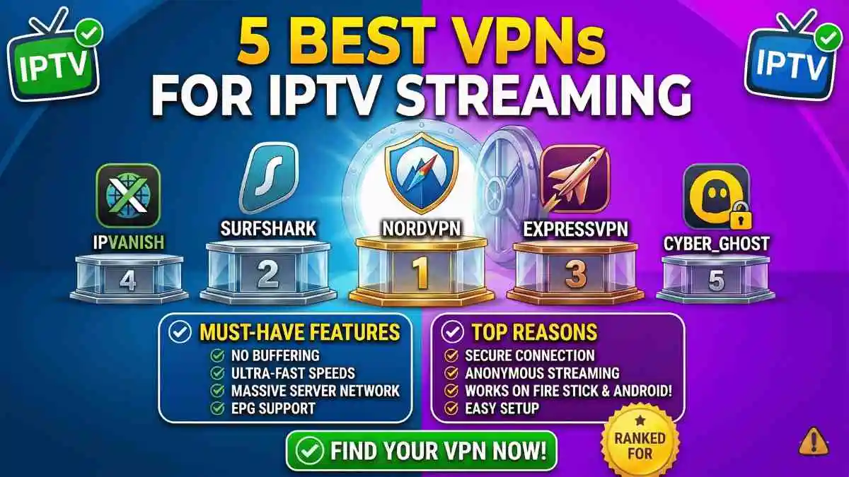 5 Best VPN for IPTV Streaming – Privacy Guide